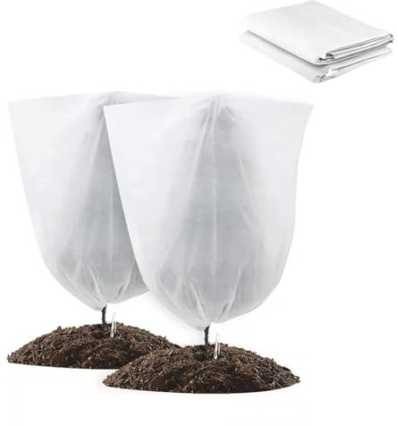 SZSMW 2 Pacchi Telo per Piante Inverno Antigelo - Riutilizzabile per Telo di Protezione Antigelo per Inverno - Protezioni Invernali per Piante，Adatto per Giardini, Fiori e Altri Luoghi