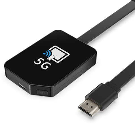 Wireless Display Dongle, 4K/5G Miracast HDMI Dongle, nahtloses Streaming mit 5G-Unterstützung Kompatibel mit i-Phone/i-Pad/Android/i-OS zu TV/Monitor, unterstützt Miracast, DLNA, Airplay