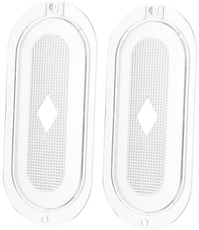 CLISPEED 2pcs Range Hood Light Covering Plates Oval Shape Lampshade for Ceiling Extractor Vent Cover