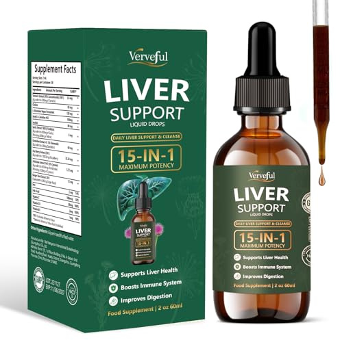 Verveful Liver Support with Choline - All Natural Liver Cleanse Detox & Repair Aid - Doctor-Formulated Liver Supplement - Liquid Herbal Supplements for Liver Health