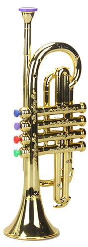 Tromba Giocattolo, Strumento in Materiale ABS | Attrezzatura Musicale Simulata A 4 Toni 210 G, Questo Strumento Educativo Di Gioco Di Simulazione per Migliora La Fiducia in Sé per I Compleanni
