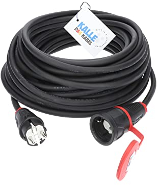 SCHUKO Gummiverlängerung 230V H07RN-F 3G 2,5 mm² von KALLE DAS KABEL 15 Meter