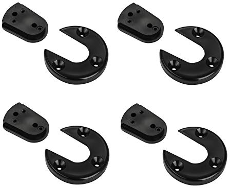 4 x Verbindungsbeschlag schwarz Ø 49 mm zur fugenlosen Aufdopplung von Blenden und verbinden von Stuhl- oder Tischreihen Möbelbeschlag von SO-TECH®