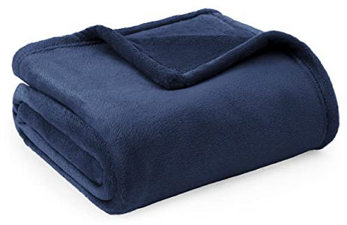 BEDSURE Kuscheldecke Flauschig Decke Fleecedecke - Wohndecke Warm Winter Weich, Sofadecke Kleine, Decke Couch Blanket, Wohn- & Kuscheldecken Kinder 130x150cm, Sofa überwurfdecke Blau