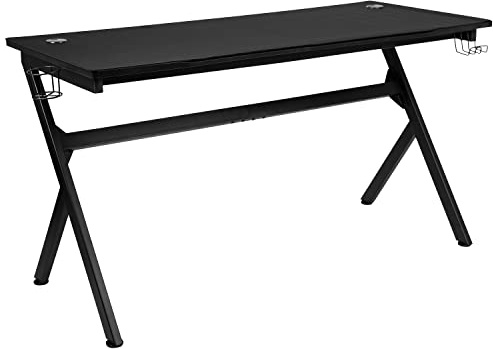 Flash Furniture Duncan 55 x 24 Extra Large Gaming Desk with Headphone Hook and Cup Holder - Free Mouse Pad