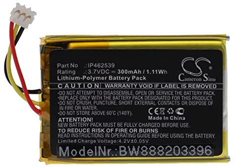 vhbw Batería Recargable Compatible con Phonak ComPilot, ComPilot II tecnología médica, Sanitaria (300 mAh, 3,7 V, polímero de Litio)