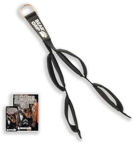 BEAR GRIP - Tricep Rope attachment Strap, Cable Pulls, Tricep Extension Workouts (Version 2)