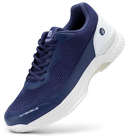 FitVille Mens Tennis Shoes Extra Wide Trainers,Black,10.5,EW | Badminton Squash Shoes,Arch Support,Pickleball Volleyball,Casual,Breathable,Comfortable,Lightweight,Wide Feet