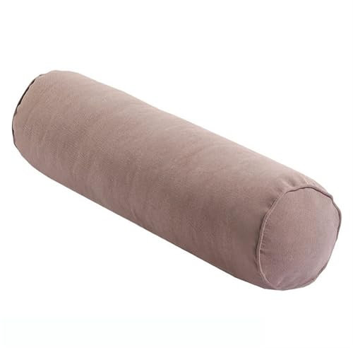 SPeesy Nackenrolle mit Weichem Mikroplüsch Bezug, Orthopädisches Nackenkissen, Lagerungsrolle, Knierolle, Memory Foam(Light Coffee,20x120cm/8x47in)