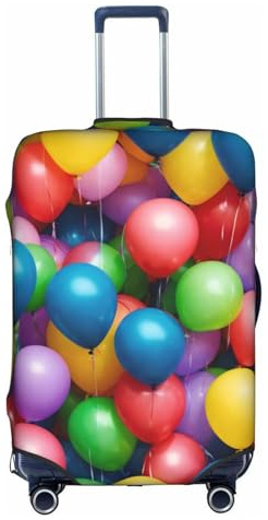 Hgvcse Resa färgglada ballonger blå himmel bagage skydd resväska skydd 45 – 81 cm bagage semester tillbehör väsentligheter, vit, medium, vit, medium vit, medium