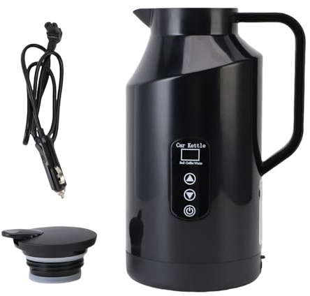 Xiuganpo Hervidor Eléctrico de Viaje, Caldera de Agua de Automóvil Portátil de 1500 Ml con 25 ° C a 100 ° C de Temperatura Múltiple Ajustable, Calentador de Tazas de