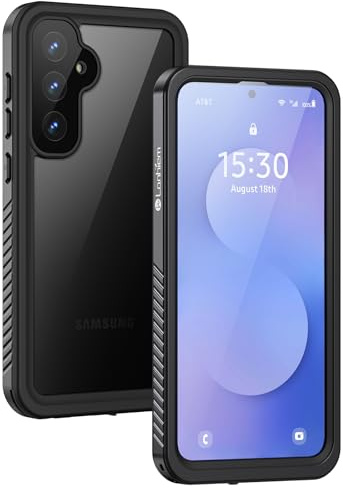 Lanhiem for Samsung Galaxy S25 FE Case, IP68 Waterproof Dustproof with Built-in Screen Protector, Heavy Duty Full Body Protective Phone Case for Galaxy S25FE 5G 6.7 Inch, Black