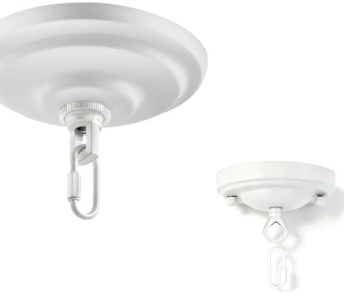 SHENGYIG Toldo de Techo Lámpara Blanco, Dosel Lampara de Techo Redondo