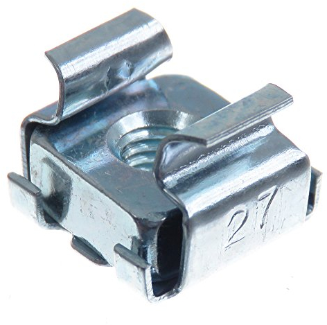 Tuerca enjaulada SECCARO M5, para montaje en rack, acero galvanizado, 20 piezas