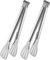 Miuse - Pinzas de Cocina Pinzas Comida, Acero Inoxidable, Resistentes al Calor, para Cocinar, Servir, Asar, Buffet, Ensalada, Hielo, Horno, 12 Pulgadas (2 Unidades)