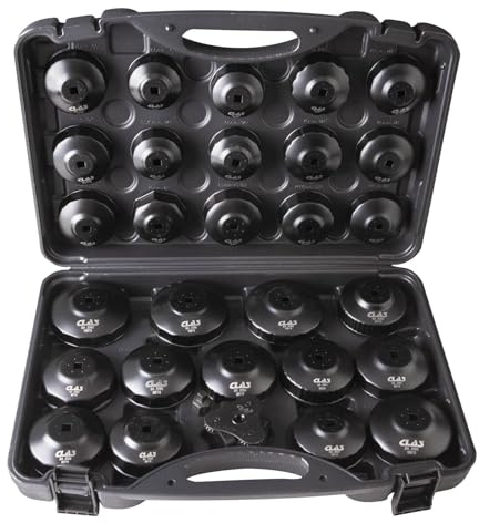 Coffret 30 douilles et clés filtres à huile multimarque + adapateur 1/2 à 3/8 - HU 1999 - CLAS Equipements