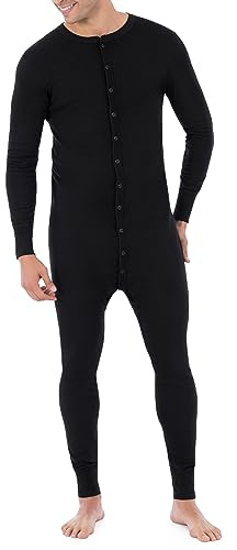 Fruit of the Loom Bas de pyjama thermique de qualité supérieure pour homme, Noir, XL
