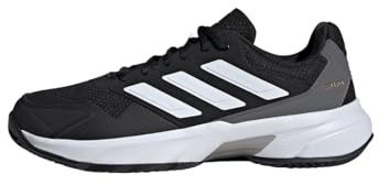adidas Homme Courtjam Control 3 Clay Tennis Shoes, Core Black/Cloud White/Grey Four, 44 EU