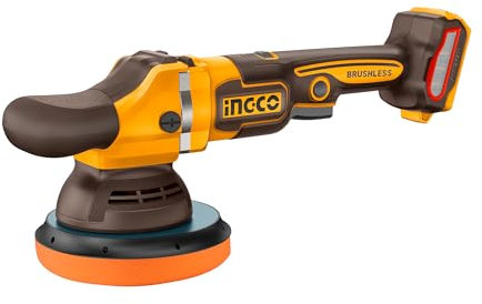 INGCO Polisseuse Sans Fil Machine à Polir 20V (Produit seul) Moteur Sans Balais, 6 Vitesse Variable, 2000-4500 tr/min, Plateau 150mm, Pour Le Polissage et Le Cirage de Voitures, Meubles APLI2015