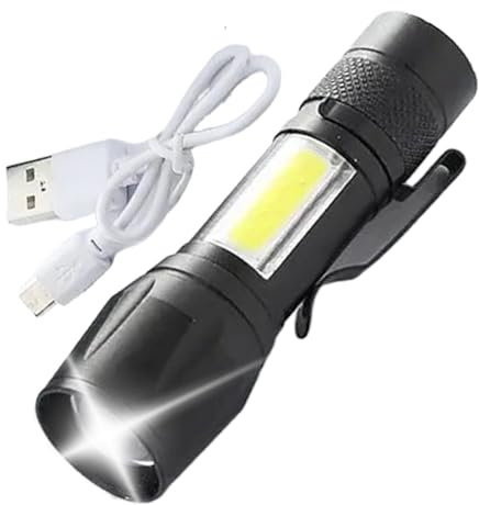 Torce Ricaricabili - Torcia LED Ricaricabile,Torcia LED Ad Alto Lume Torcia Portatile Impermeabile | Da Campeggio Regolabili Con Luce Flash Ricaricabile Pertirando Lo Zoom Per Ottimizzare