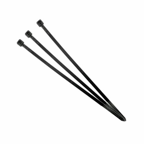 Flangia in nylon nera 2,5 x 160 mm (100 pezzi) per il fissaggio e l'organizzazione di cavi in impianti elettrici e domestici.