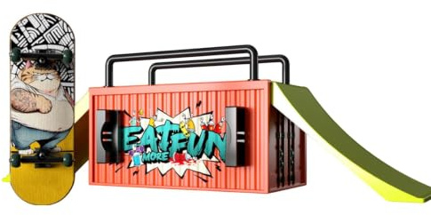 Fingrar skateboards – 5,91 tum minifingerskateboards – skateboard-ramp-set – rolig fingersportleksak med ramper och tillbehör för färdigträning, perfekt för barnlekar och gåvor