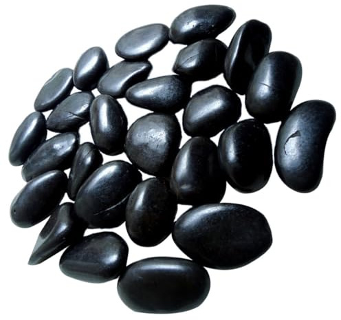 Angoily Guijarros Negros Naturales para Paisajismo Exterior 2-4 CM Piedras de Río Decorativas para Acuarios y Macetas 2 Kg Piedras Pulidas para Jardín y Plantas Suculentas