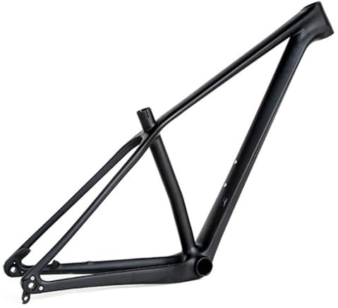 HIMALO Mountain Bike Frame 27.5/29er Carbon Fibre XC Hardtail MTB Frame 15/17/19'' Thru Axle 12x142mm Disc Brake Internal Routing, Matte Black(15'')