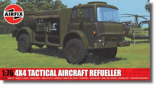 Airfix A02329A 4X4 Taktisk Flygplanstankningsbil - Klassisk Byggsats, Militärfordon, För Åldrarna 8 År+