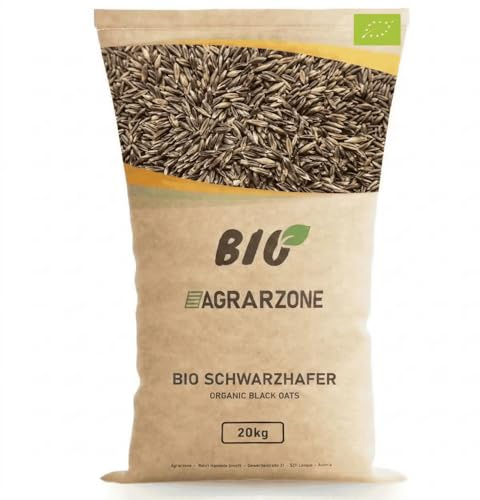 Agrarzone Avena nera biologica 20 kg – avena senza ingegneria genetica per cavalli provenienti dall'Austria – mangimi ricchi di energia – ricco di vitamine e minerali