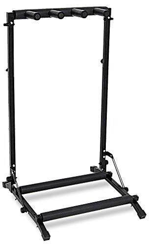 Gorilla 3-Way Multi Guitar Stand Foldable Acoustic Electric Bass Guitar Rack (3x Electric or 2x Acoustic) inc Lifetime warranty
