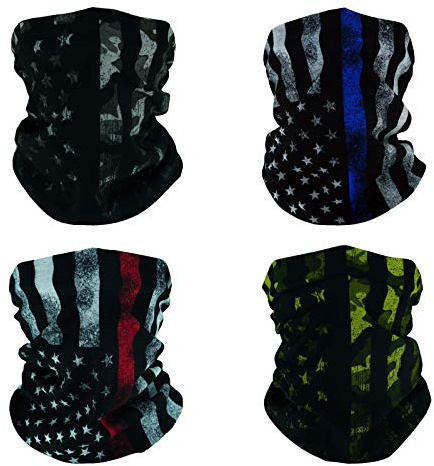 SMEHCF 4 bandeau multifonctionnel Bandana cagoule demi-couverture masque écharpe de cou pour moto vélo randonnée pêche