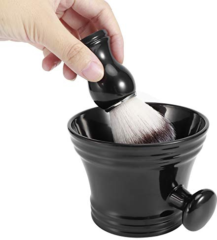 Garosa Set da Barba Uomo con Pennello e Ciotola, Sapone da Barba Naturale per Rasatura Crema Barba Set Completo per la Cura della Barba da Viaggio e Regalo