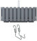 Prosperplast Boardee Fencycase Balcony Box with Hanging and Watering System, Flower Box, Flower Pot with Hook Planter (580 mm Length, Grey)