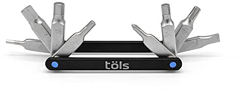 TÖLS 8 Multitool Fahrrad Aina - Inbusschlüssel 5 Größen und Torx-Schlüssel + Sternschraubendreher + Schlitzschraubendreher - Fahrradwerkzeug-Set MTB, perfekte Geschenke für Radfahrer