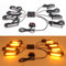 ROUTEKING 8x8LED Feux de Pénétration - 12/24V Stroboscopique LED avec Boîte de Commande Principale, 14 modes clignotants d'avertissement de danger, universel pour véhicule Voiture Camion (orange)