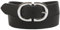 fashionchimp Basic Damengürtel aus 100% echtem Leder, Ledergürtel mit eleganter Doppelschließe, Breite ca. 3,3cm, Made In Germany (Schwarz-Montana, 110/BW95)