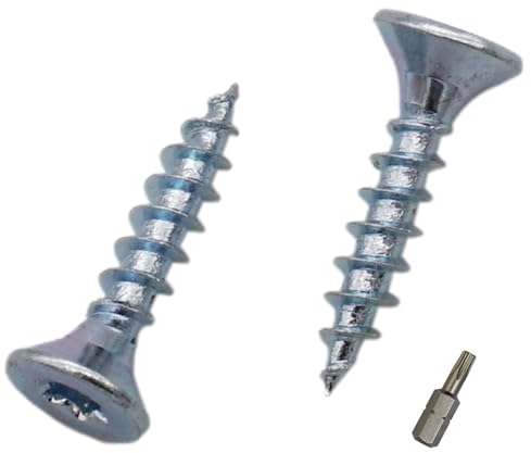 SKIR'CO (300 piezas) Tornillos para madera de acero galvanizado 4,0 x 20 mm, cabeza Torx, cabeza avellanada, tornillos para aglomerado