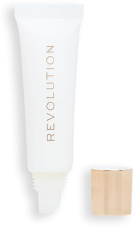 Makeup Revolution, Saftiger Peptid-Lippenbalsam, Feuchtigkeitsspendender Lippenbalsam mit Zartem Farbton, Angereichert mit Vitamin E & Peptiden, Klares Eis, 8ml