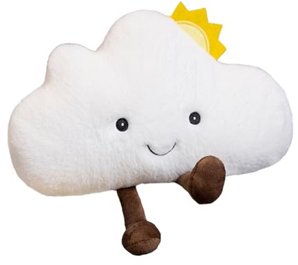 CavspkArt Cute Cloud Plush Pillow Toys, Soft Plush Cushion for Bedside Sofa, Funny Plushies Soft Toys, Cloud Plush Toy Stuffed Pillow for Home Decoration, Gift for boys and Girls