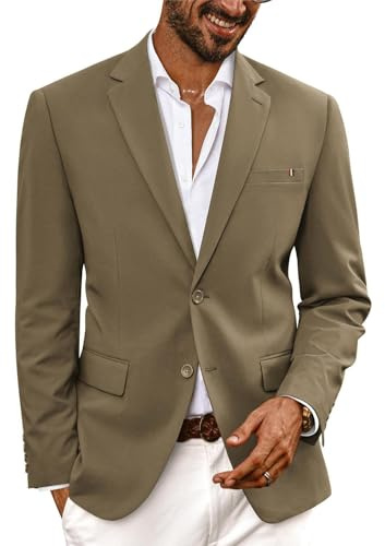 PJ PAUL JONES Giacca da Lavoro da Uomo alla Moda Casual con Blazer Slim Fit a Due Bottoni Dark Gray XXL