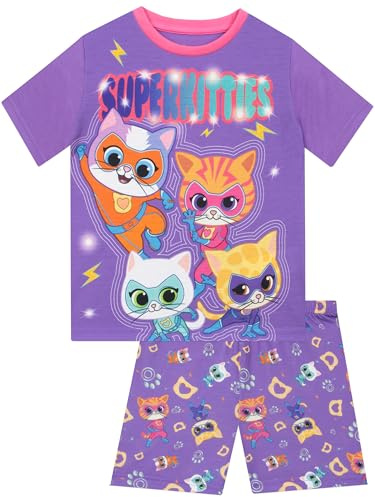Disney SuperKitties Girls Pyjamas, Long Sleeve Kids Pjs, Adorable Girls' Pyjama Sets, Ages 2 To 8 Years