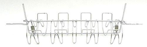 G.M.U. SPIEDO PER GIRARROSTO A GABBIA CONCHIGLIA cm 60 PER CAMINO A LEGNA E BARBECUE GRILL ACCESSORI COTTURA