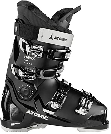 ATOMIC HAWX Ultra Skischuhe - Größe 26/26.5 - Alpin-Skischuh in Schwarz/Weiß - Boots mit 3D Knöchel & Ferse für präzisen Sitz - Schmale Skistiefel mit 98 mm Passform