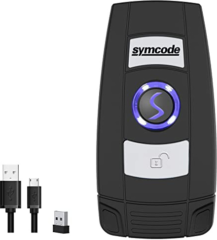 Mini 1D Bluetooth Barcode Scanner Wireless Bar Code Scanner 3-in-1 Bluetooth/USB Wired/2.4G Wireless Barcode Reader laser Code Scanner for Inventory Code Image Reader for Tablet iPhone iPad Android PC