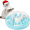 pet prime Interactive Cat Puzzle Feeder, Cat Treat Toy, Encourage Healthy Eating Pace (Blue)