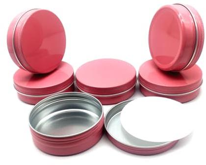 Wopanxye 6-pack 100 ml aluminiumburkar av tenn, 100 gram tomma resekosmetikbehållare med skruvlock, 100 g metallburkar för förvaring, reseburkar för gör-det-själv-hantverk, läppbalsam, ansiktskräm