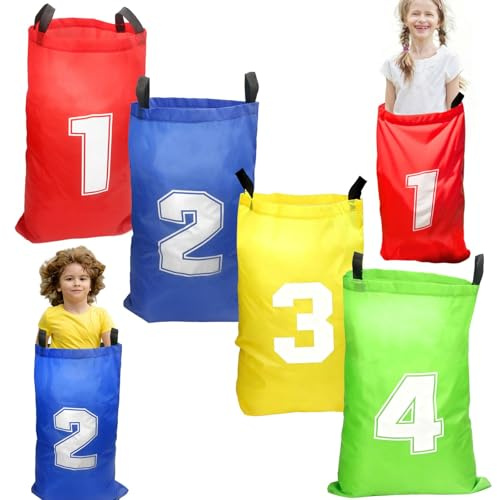 4Pièces Jeu Exterieur Jeux Anniversaire De Saut Colorés Jeux Exterieur, Fête Jeux pour (46 X 66 cm)