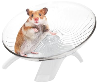 Hamster Wheel, Hermit Crab Climbing Toys Silent Exercise Running Wheel, Small Animal Exercise Wheels Hermit Crabs Wheel for Hamsters, Gerbils, Mice or Other Small Animals(White）