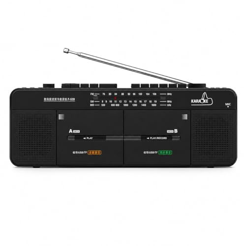 Registratore a doppia cassetta | Radio FM/SW/MW e lettore MP3 | Riproduzione di schede USB/TF con registrazione one-touch